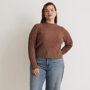 Madewell Mockneck Wool Crop Sweater